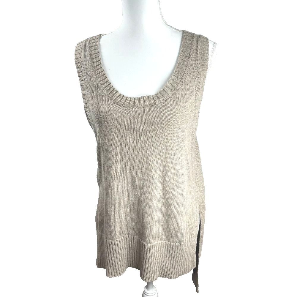 Banana Republic Tunic Knit Sweater Vest Beige‎ Size M